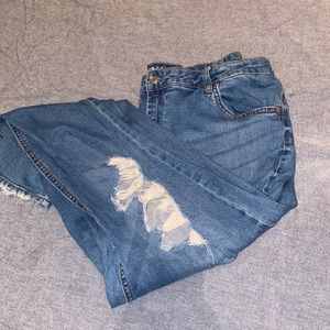 Distressed jeans